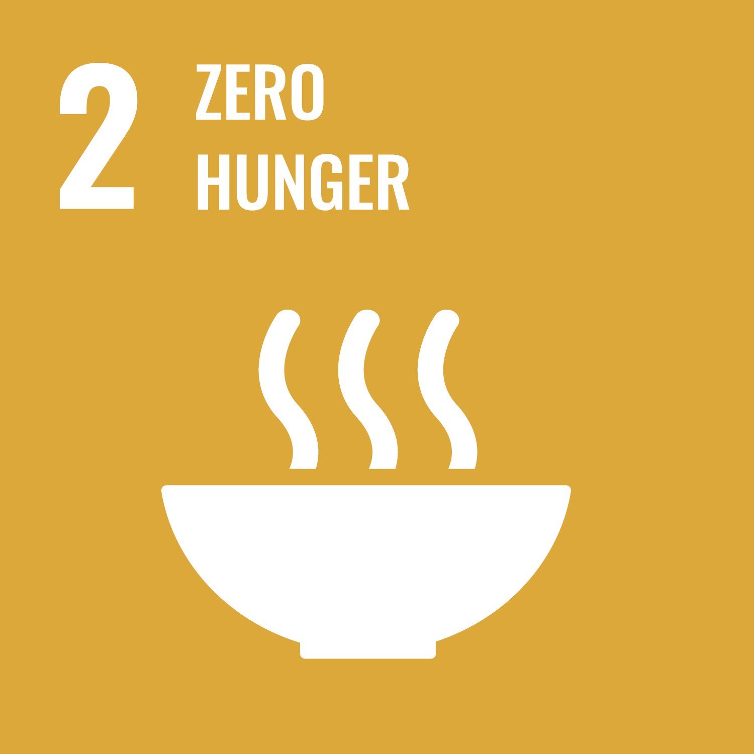 UN Agenda 2030 SDG 2 Zero hunger icon.